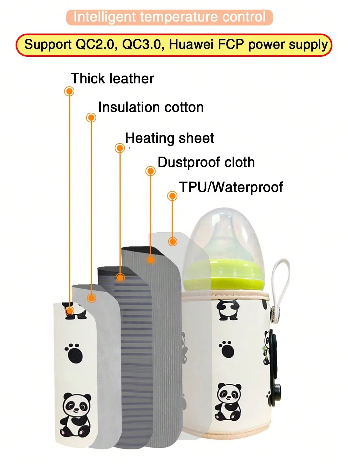 USB Portable Baby Bottle Warmer with LED Display | Travel Milk Heater | Waterproof & Universal Fit - Image 4