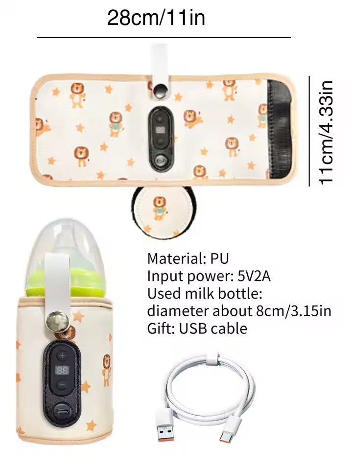 USB Portable Baby Bottle Warmer with LED Display | Travel Milk Heater | Waterproof & Universal Fit - Image 8